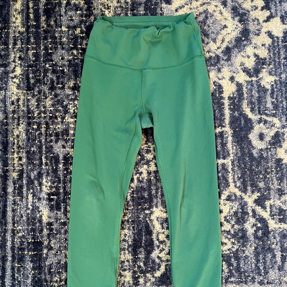 $88 Lululemon Wunder Train High-Rise Crop 23" Everglade Green Size 6 Leggings - Picture 1 of 9